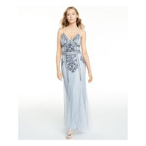 NWT JUMP APPAREL Womens Dress Light Blue Spaghetti Strap Mesh Juniors 11\12
